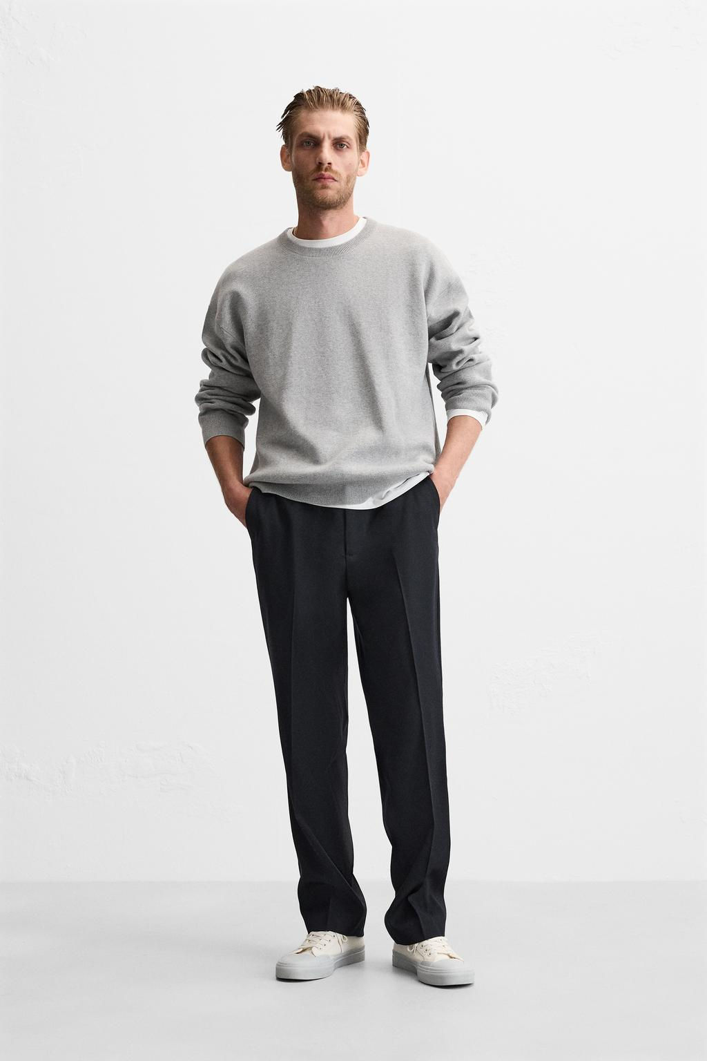 TEXTURED COTTON SWEATER - Zara фото 9
