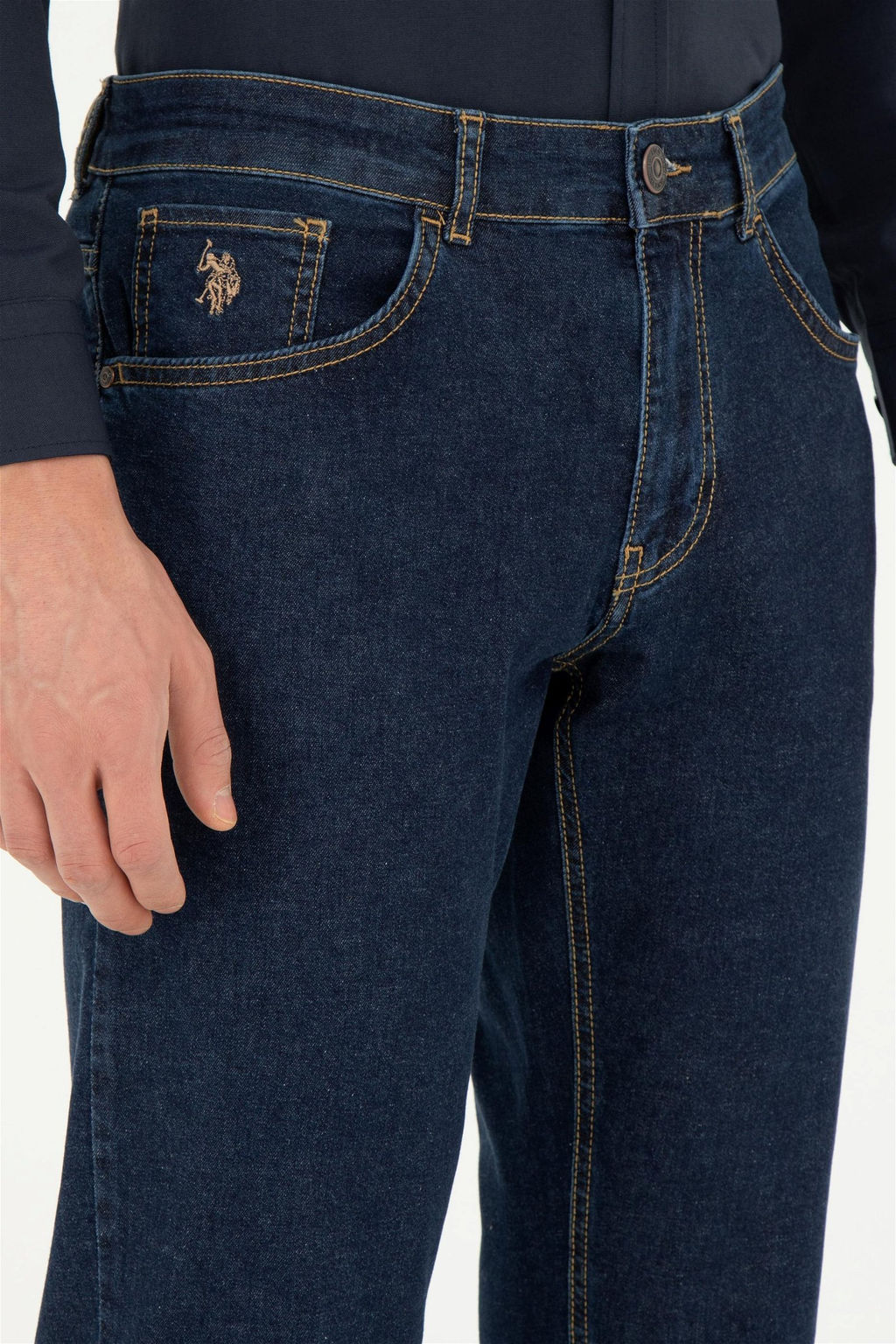 U. S. Polo Assn / Мужские темно-синие джинсовые брюки - U.s. polo assn фото 5