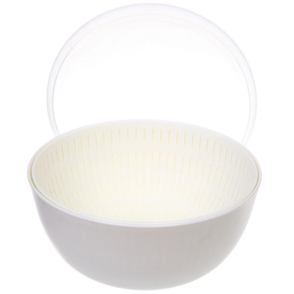 Дуршлаг пластиковый "Фаттория" 24*11см двойной с чашей и крышкой