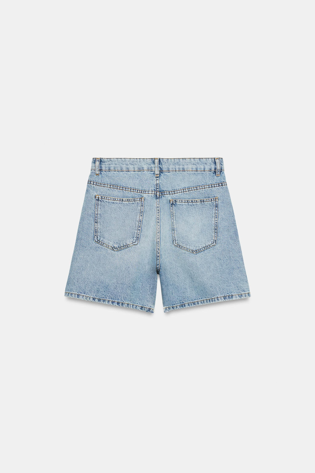 SHORTS DENIM TIRO ALTO ZW COLLECTION / Azul claro - Zara фото 7