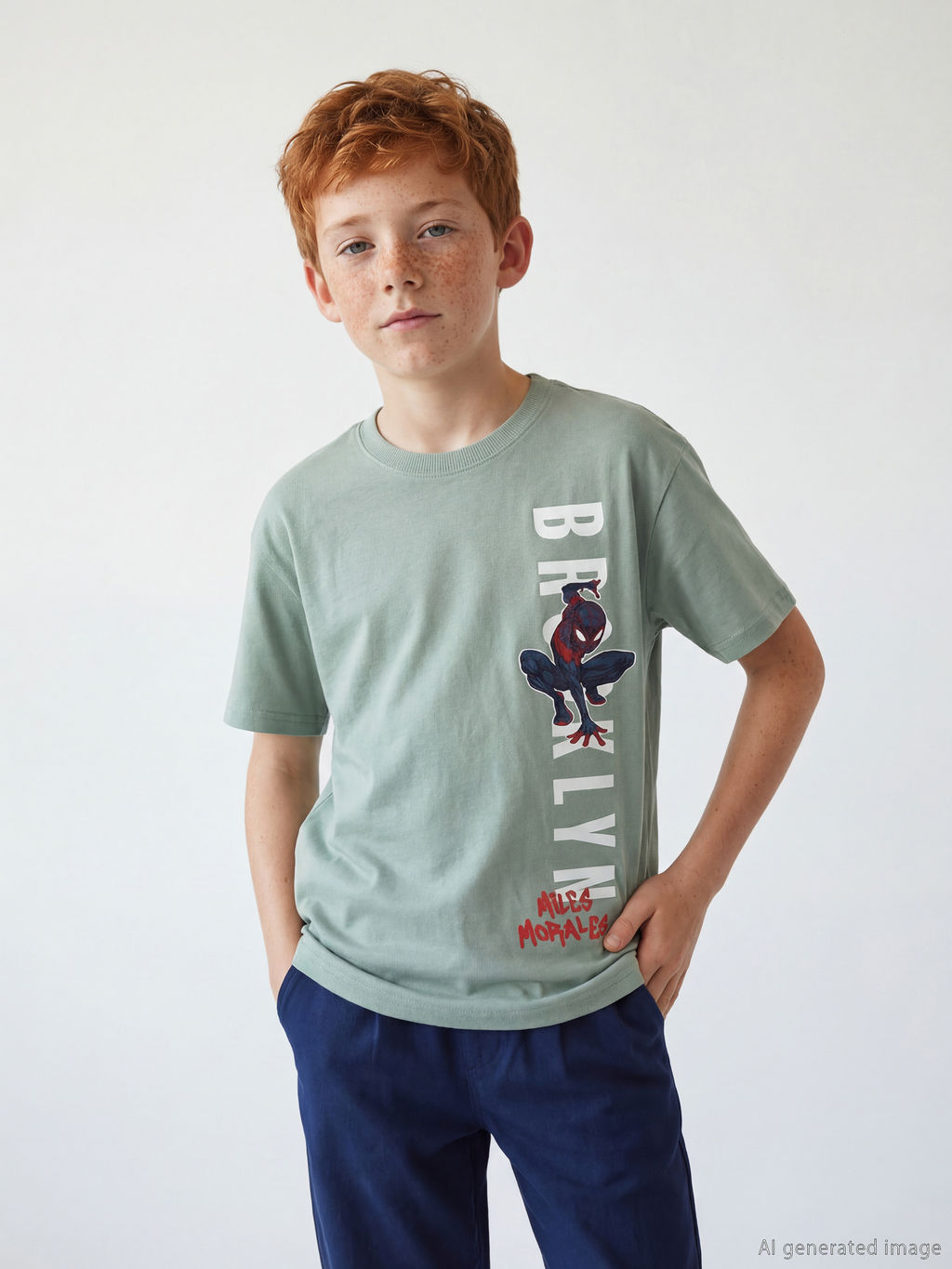 Spider-Man Bask?l? Bisiklet Yaka Erkek ?ocuk Ti??rt