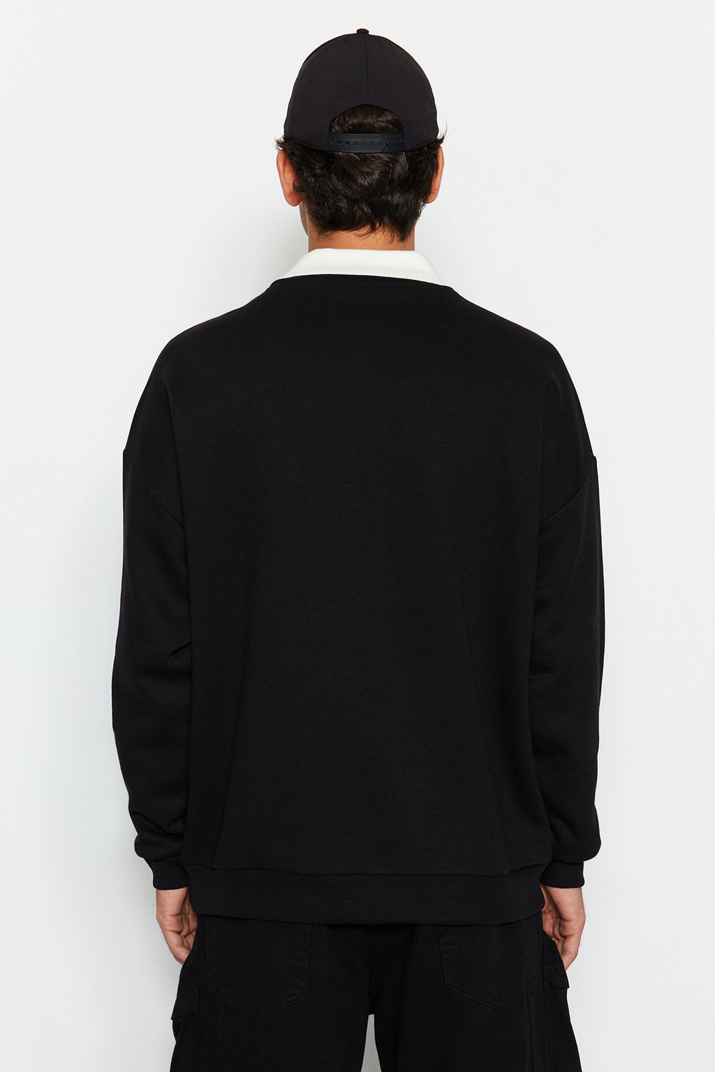 TRENDYOL MAN Premium Indigo Oversize/Genis Kesim Gomlek Ici Polarl? Sweatshirt TMNAW24SW00187 - Trendyolmilla фото 22