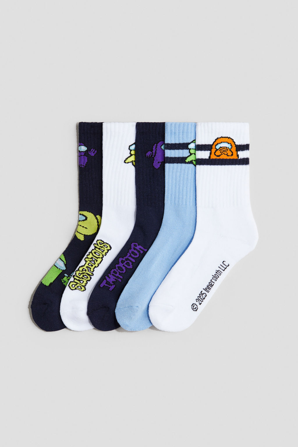Pack de 5 calcetines con motivo intarsia - H&m фото 7