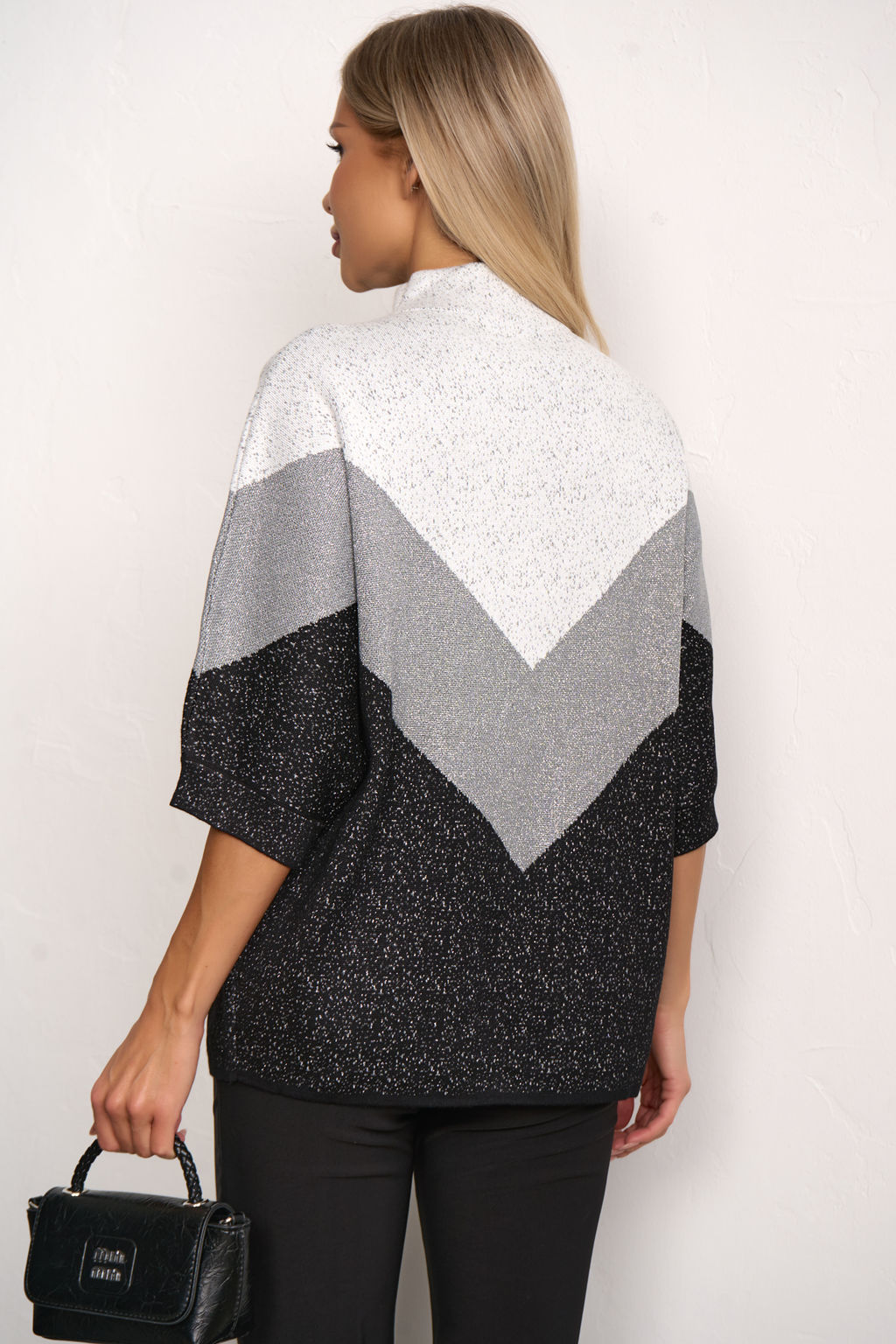 Джемпер (черный/серый) Б11-259/2 - Николь фото 7