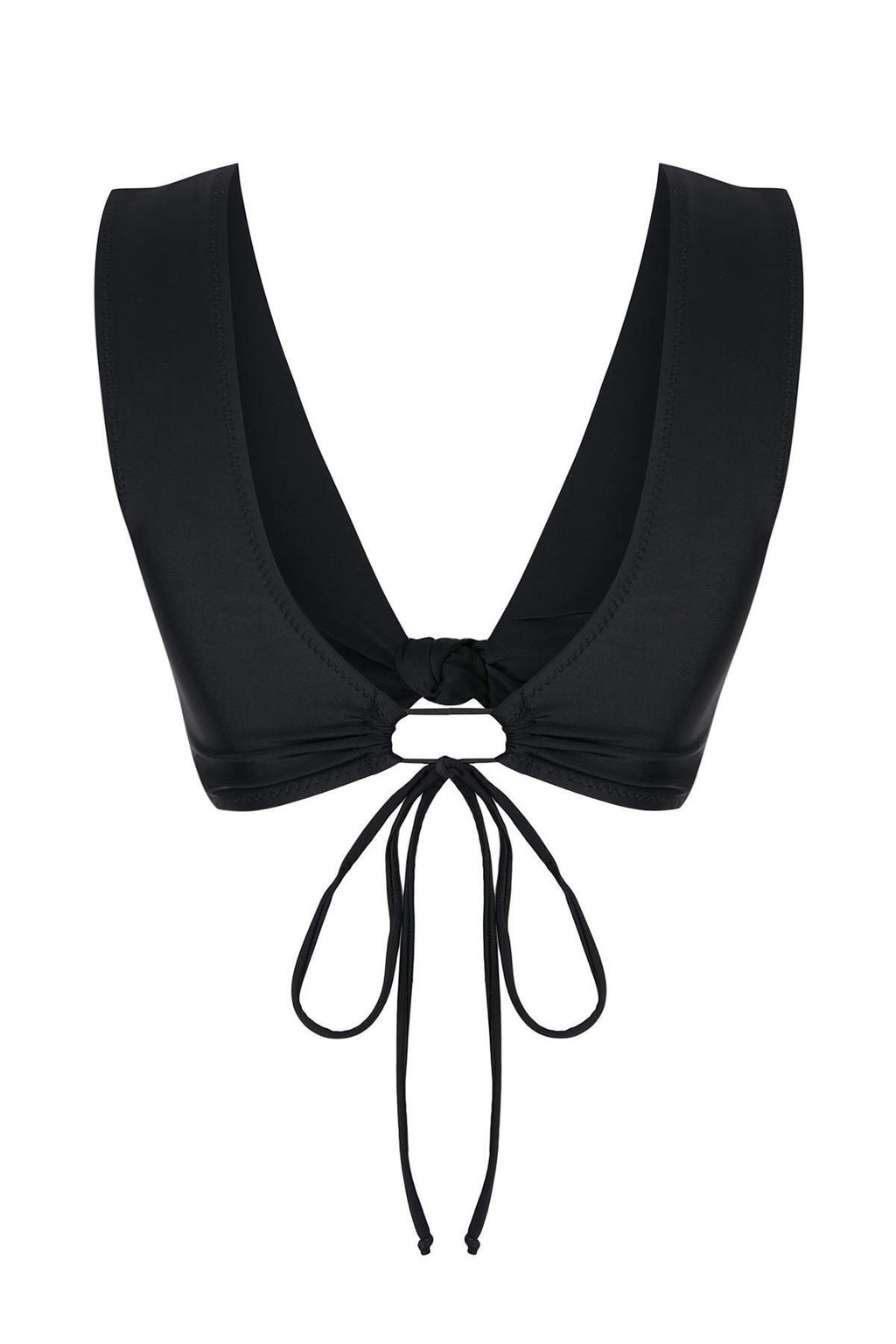 Siyah Ucgen Kapl? Dugumlu Bikini Ustu TBESS23BU00018