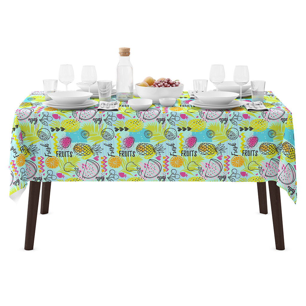 Скатерть 240х145см Фреш Фуд, длина стола до 200см, на 10-12 персон, рогожка, хлопок 171г/м2, упаковка классическая 28х41см, Домашняя мода (Россия)  фото 3