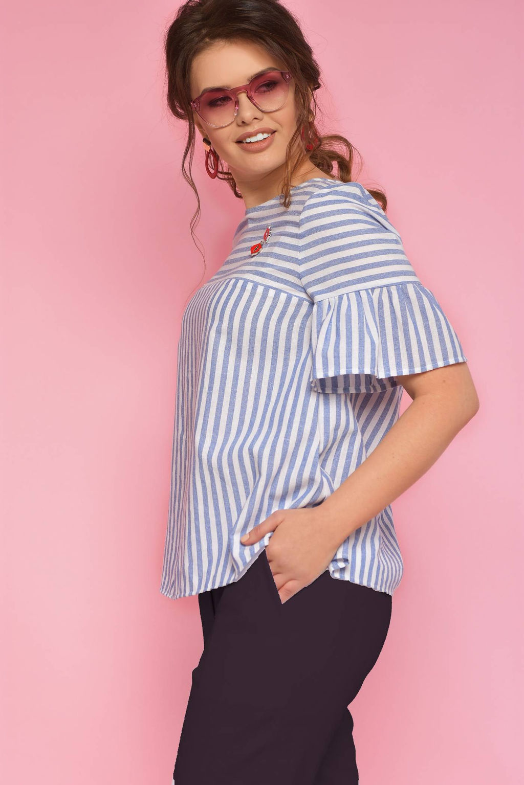 Брюки ANELLI 518 винный  фото 6