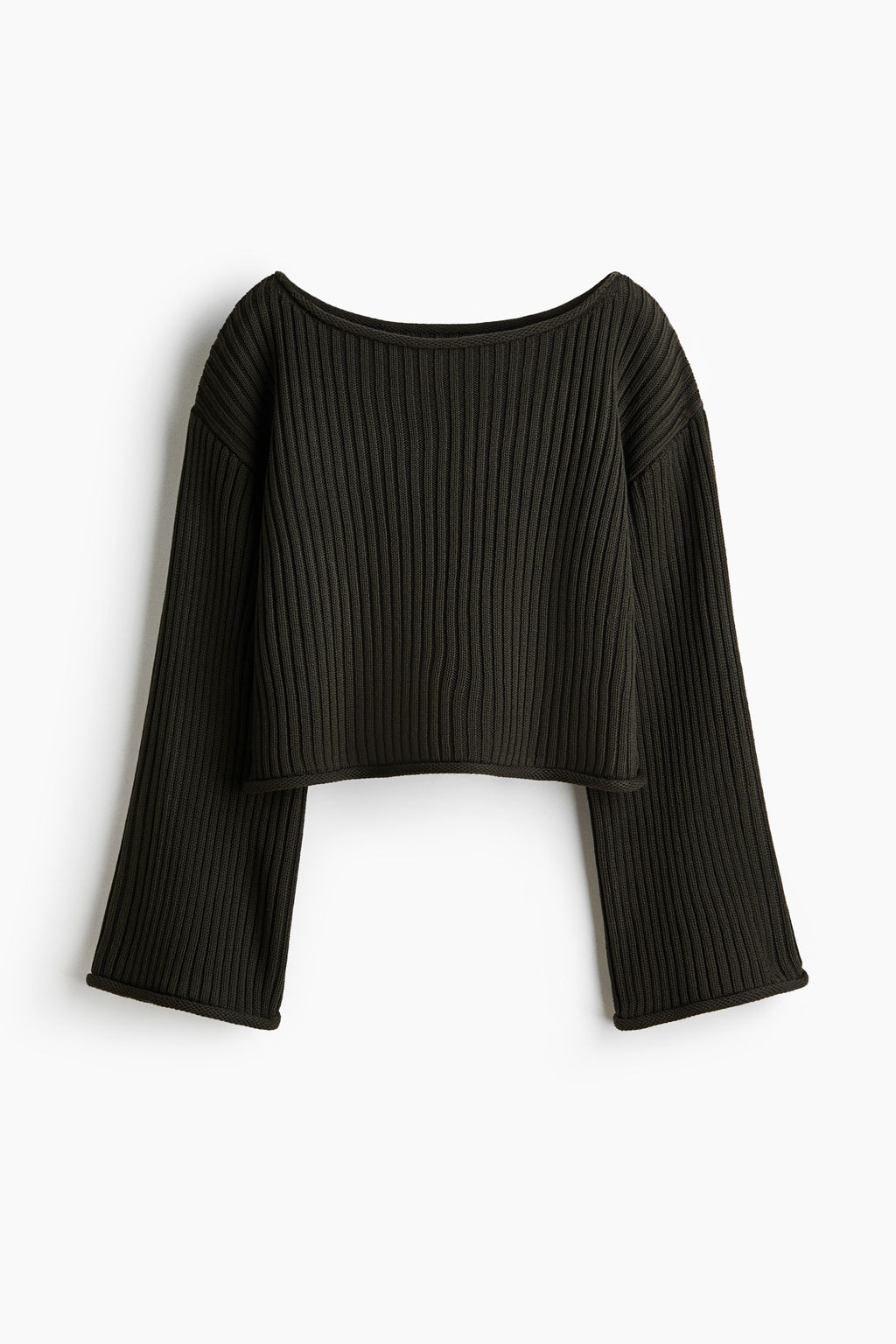 Jersey de punto acanalado con escote barco - H&m фото 2