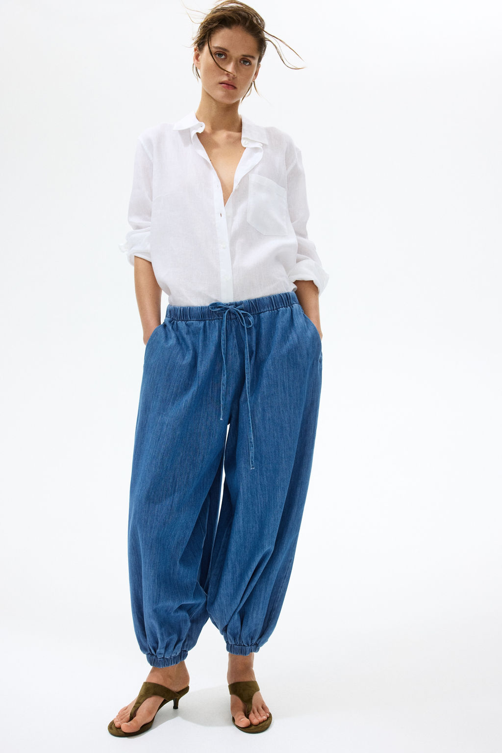 Pantal?n globo en denim - H&m фото 3