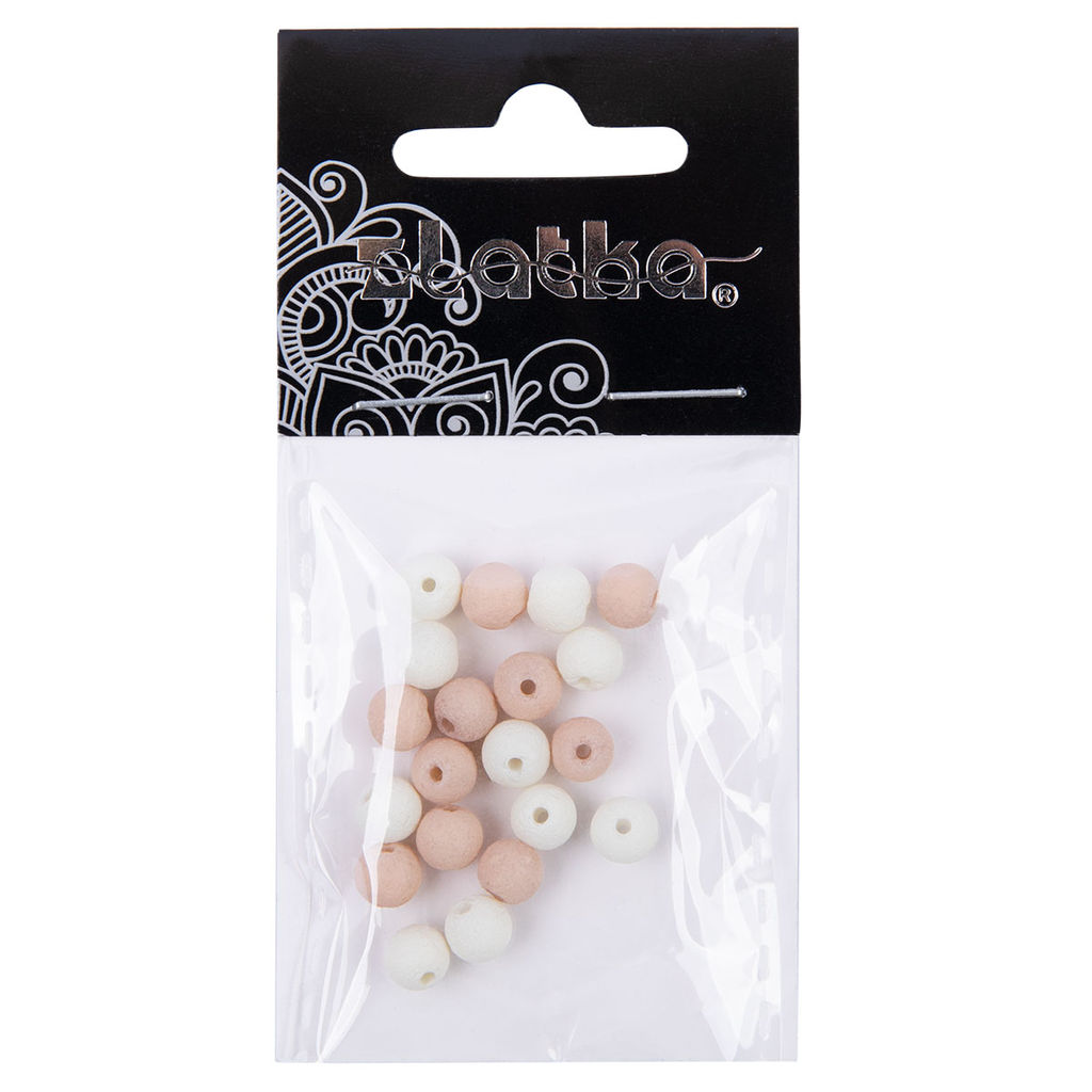 Бусина стеклянная Zlatka LVBD-01 6 мм 5 х 20 шт в пакете с картонным еврослотом №03 ассорти