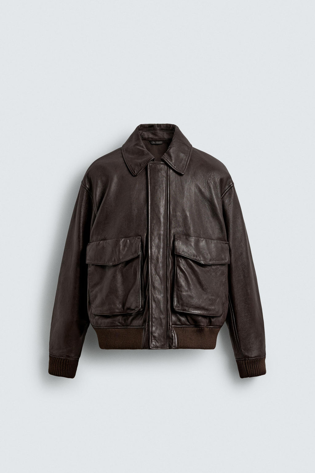 LEATHER JACKET WITH POCKETS - Zara фото 8