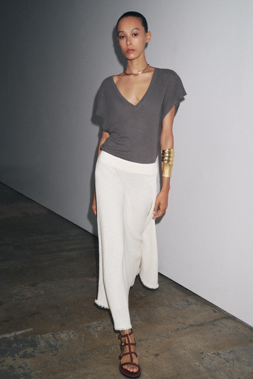 COTTON - LINEN BLEND T-SHIRT - Zara фото 2