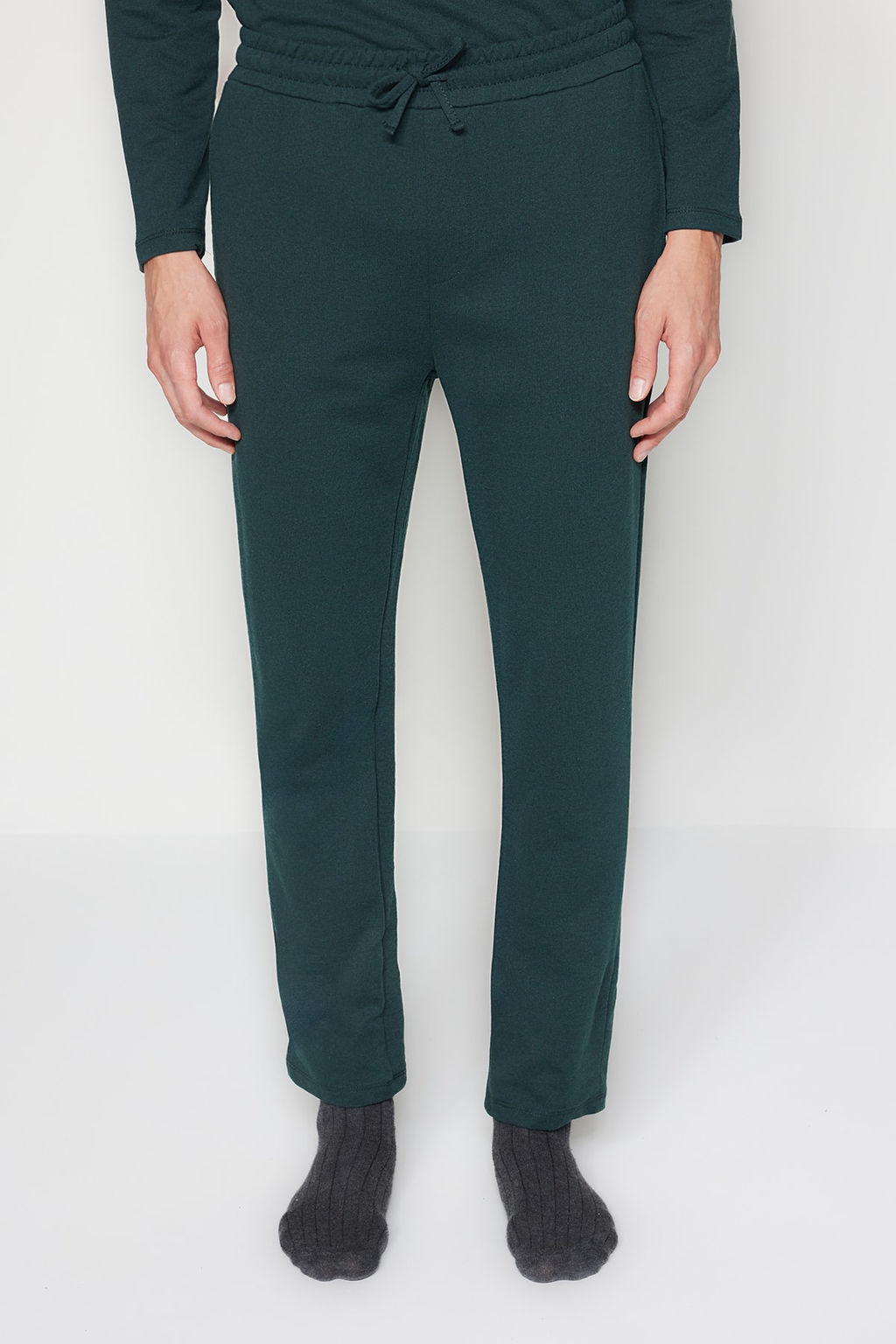 TRENDYOL MAN Lacivert Regular Fit Etiket Deteyl? Orme Pijama Tak?m? TMNAW24PT00029 - Trendyolmilla фото 4