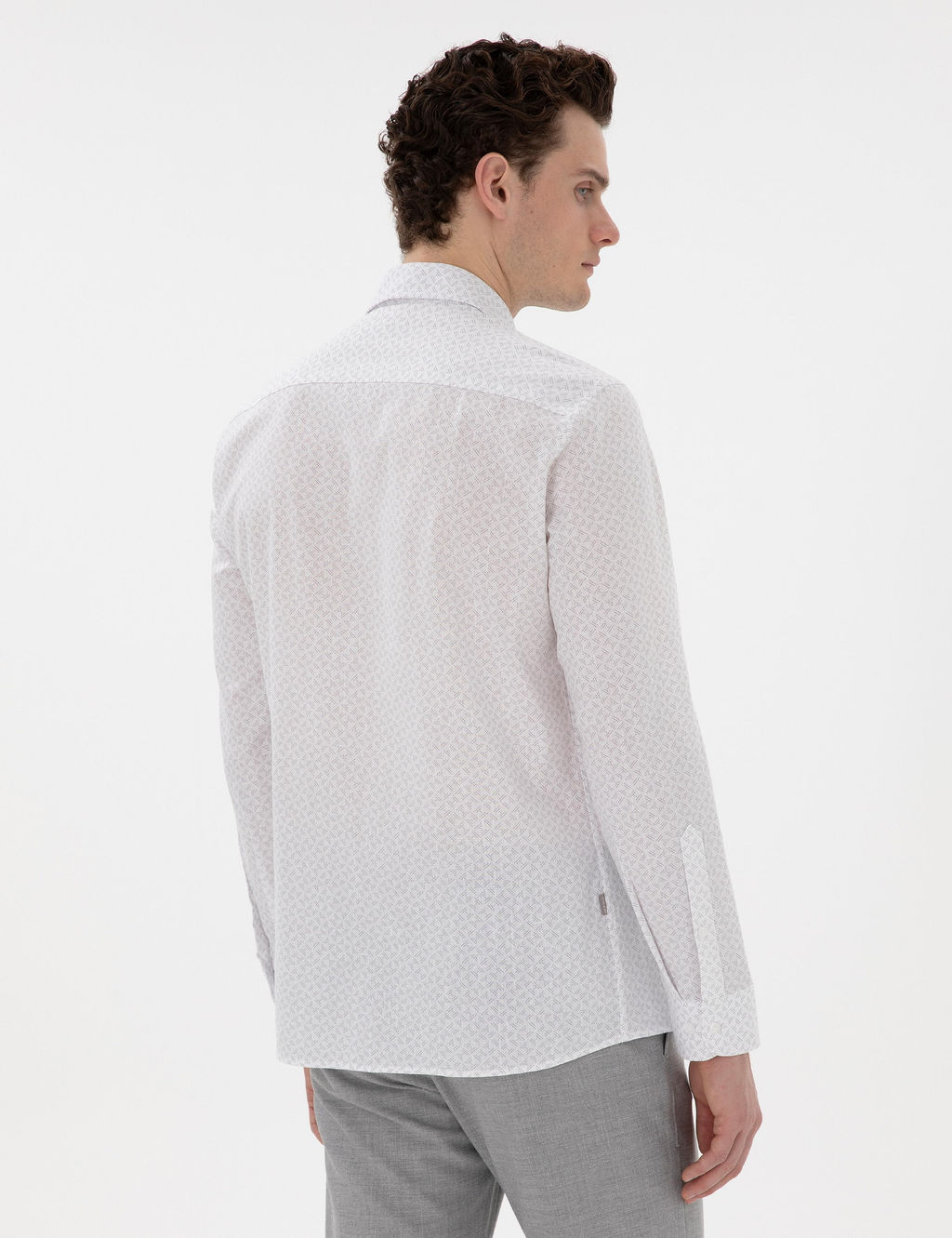 Gri Slim Fit Uzun Kollu G_mlek - Pierre cardin фото 5