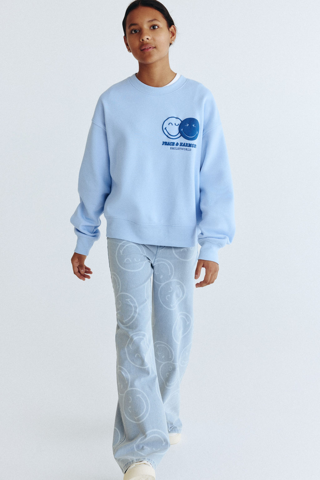 Pantal?n amplio efecto denim - H&m фото 2