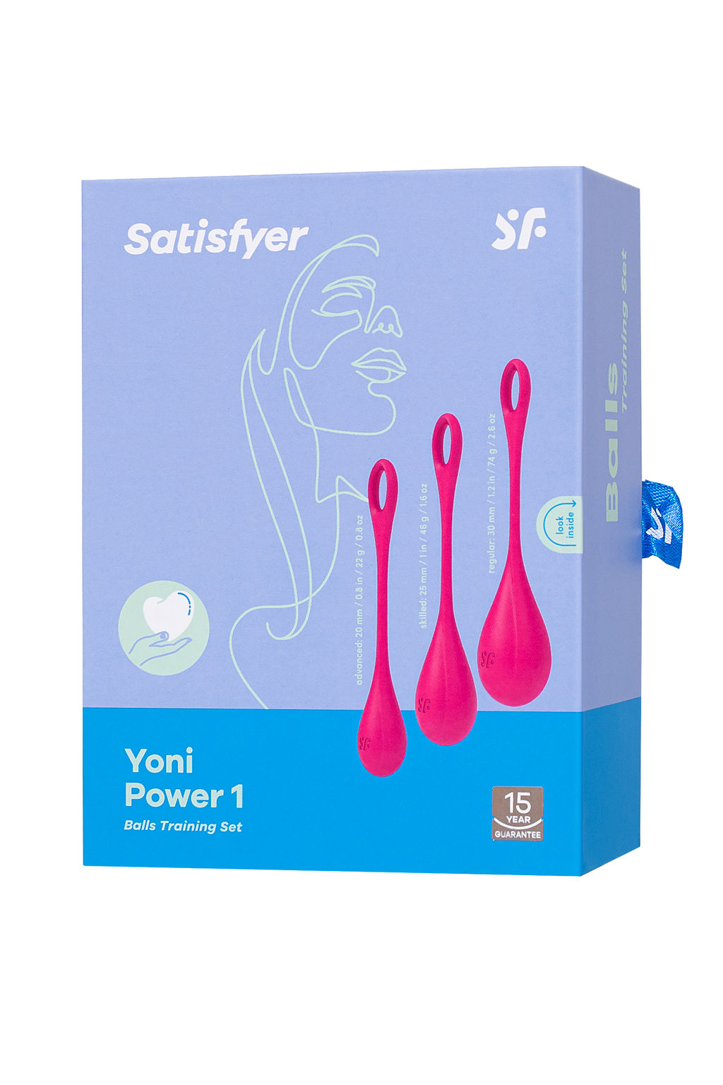 Набор вагинальных шариков Satisfyer YONI, силикон, красный, 2 см.