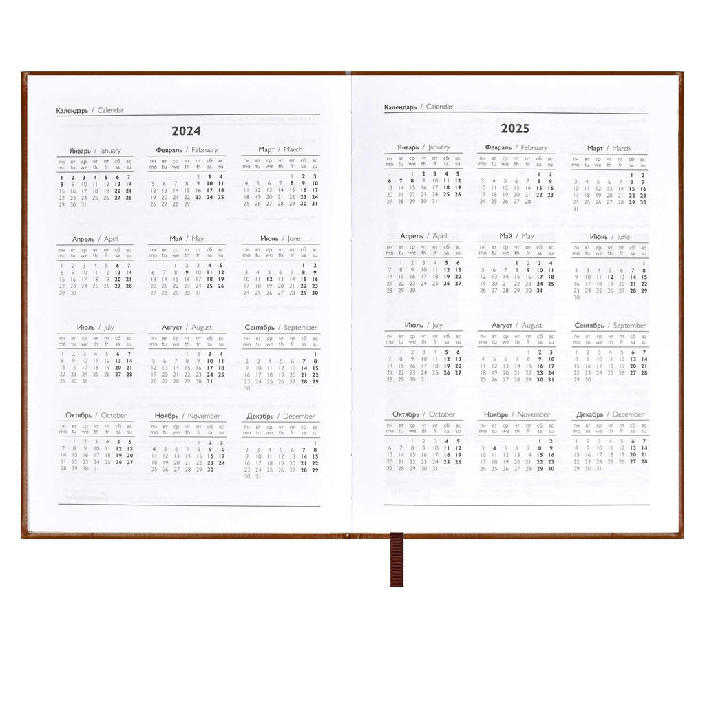 Ежедневник датированный 2024 ESCALADA, А6+, 176 л., арт. 63793/ 20 САРИФ-ЭКОНОМ КОРИЧНЕВЫЙ  фото 5