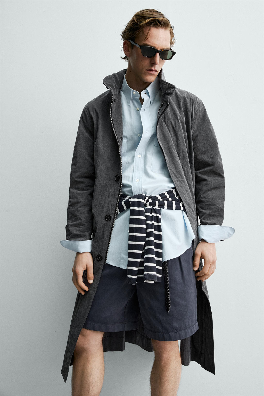 TRENCH LIGERO EFECTO LAVADO AARON LEVINE X ZARA / Gris vigor?  фото 7
