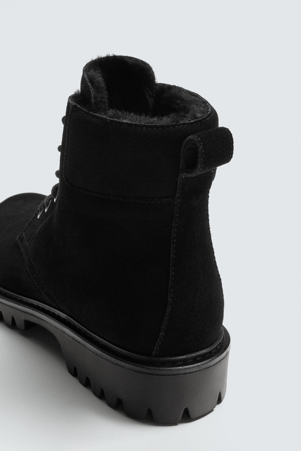 SPLIT SUEDE BOOTS WITH SHEEPSKIN LINING - Zara фото 3