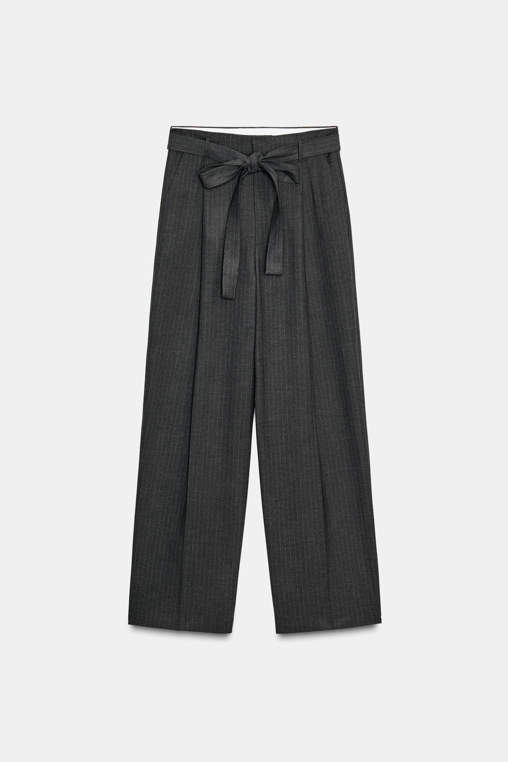 PINSTRIPED TROUSERS WITH BELT - Zara фото 5