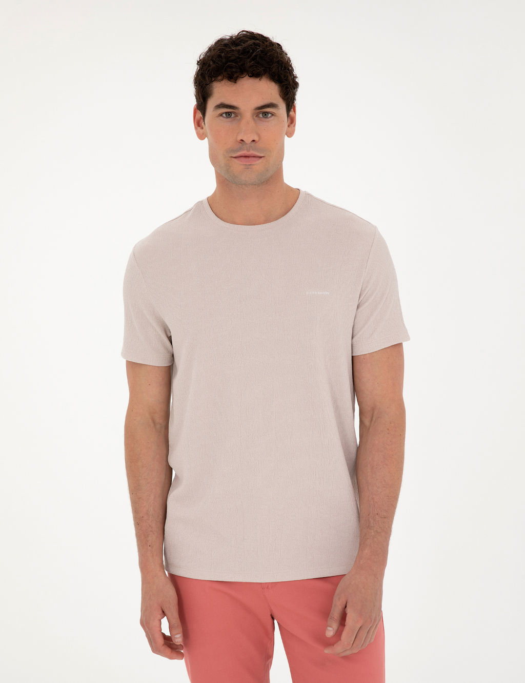 Bej Slim Fit Ti__rt