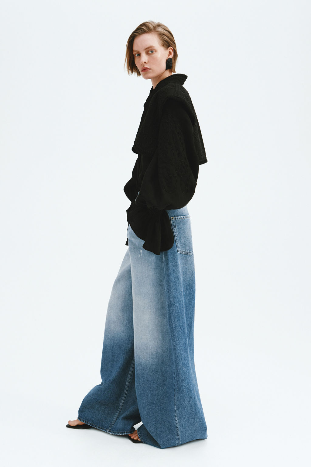 Barrel Leg Regular Jeans - H&m фото 8