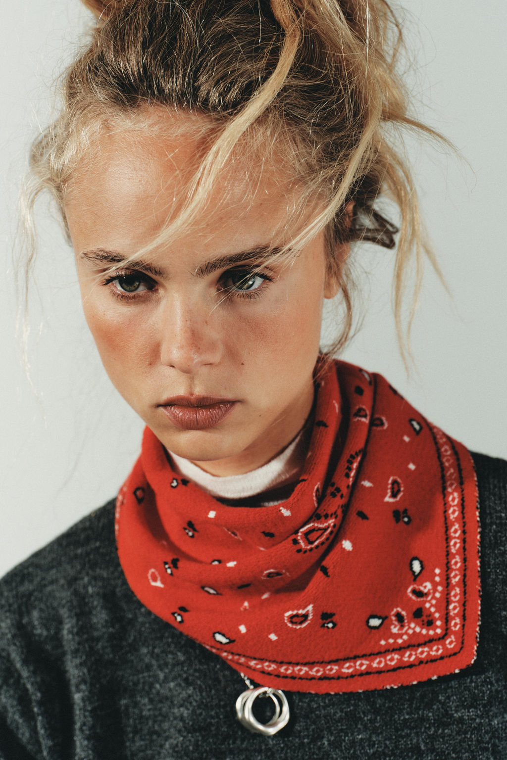PRINTED KNIT BANDANNA