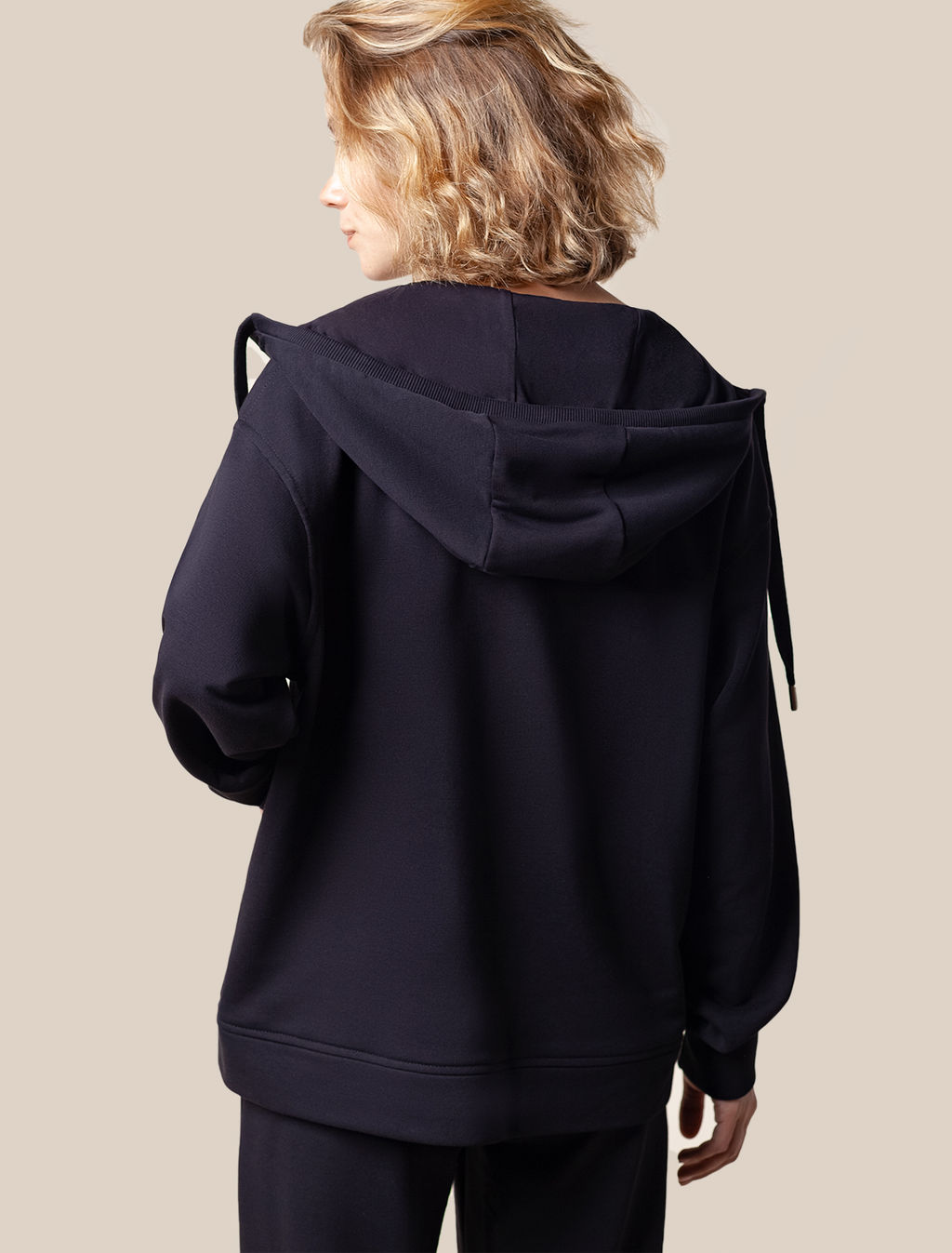 VILATTE / Худи на молнии из петельчатого футера-трехнитки фото 4