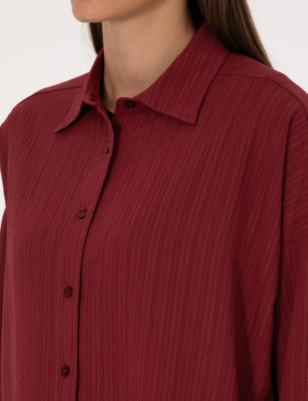 Bordo Oversize Uzun Kollu G_mlek - Pierre cardin фото 7