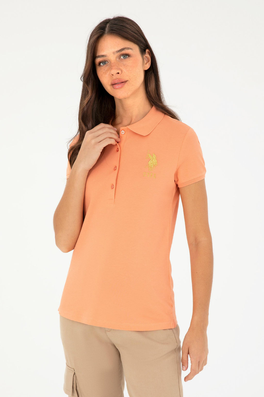 Женская базовая футболка Salmon Неожиданная скидка в корзине - U.s. polo assn фото 8