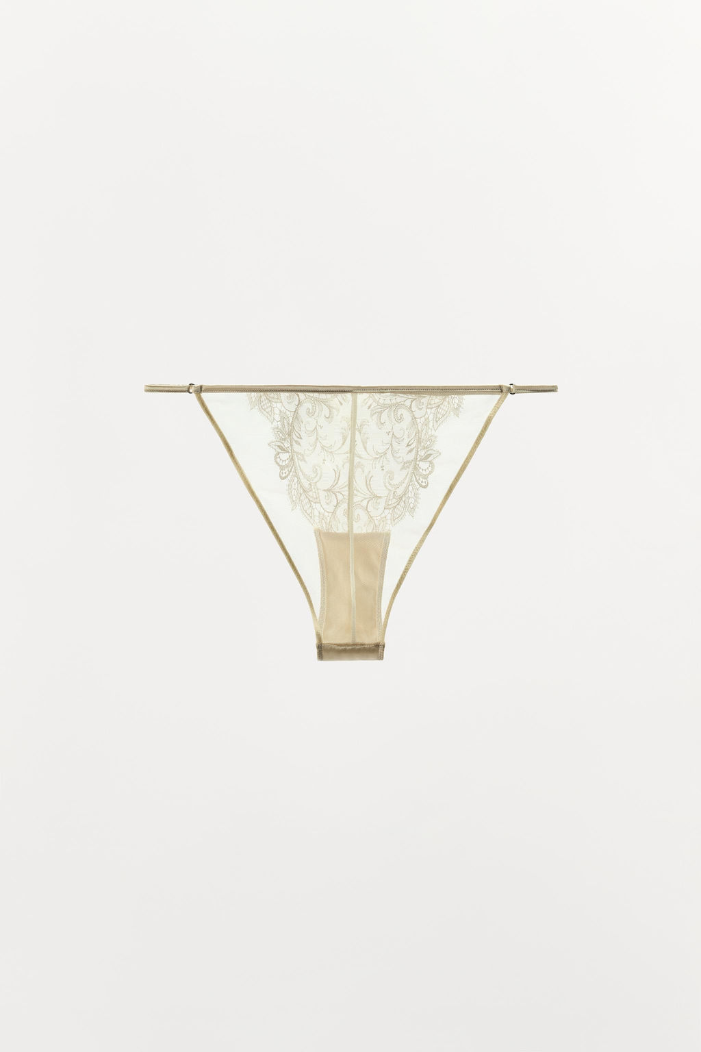 BRAGUITA ENCAJE BORDADOS / Crudo / Beige - Zara фото 4