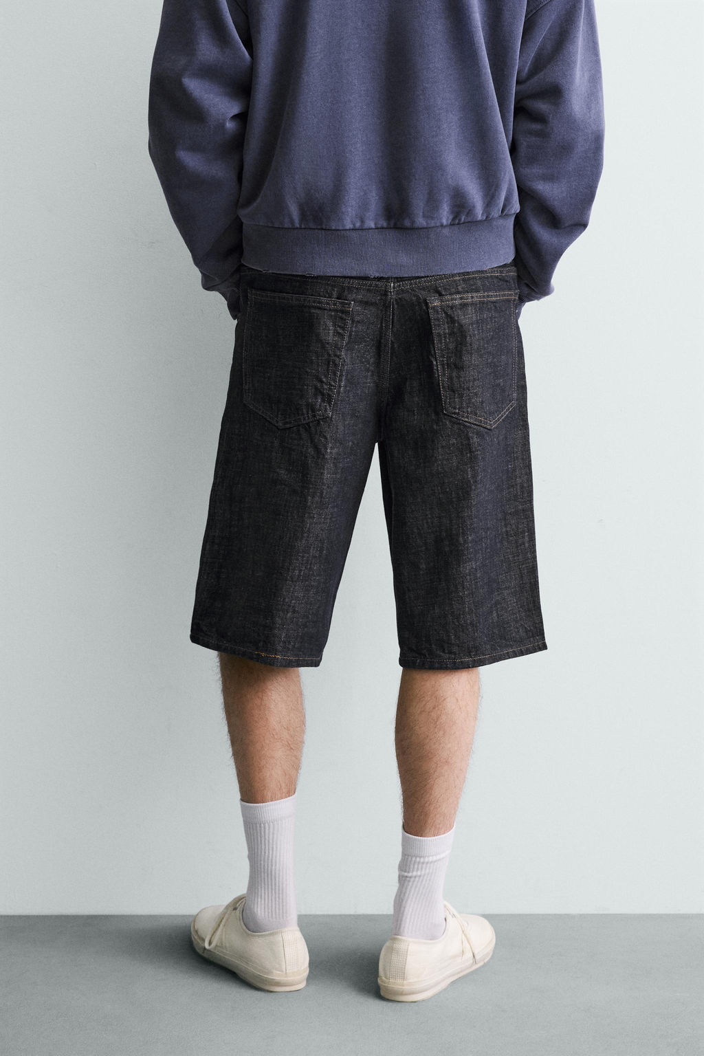 BERMUDA DENIM BAGGY FIT / ?ndigo - Zara фото 3