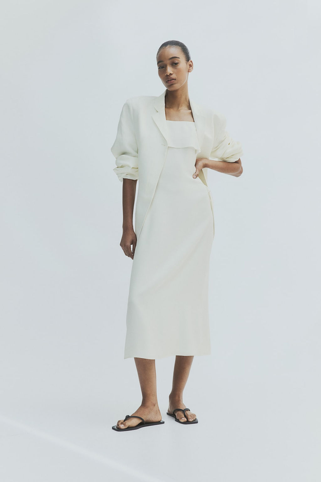Vestido lencero con volantes - H&m фото 3