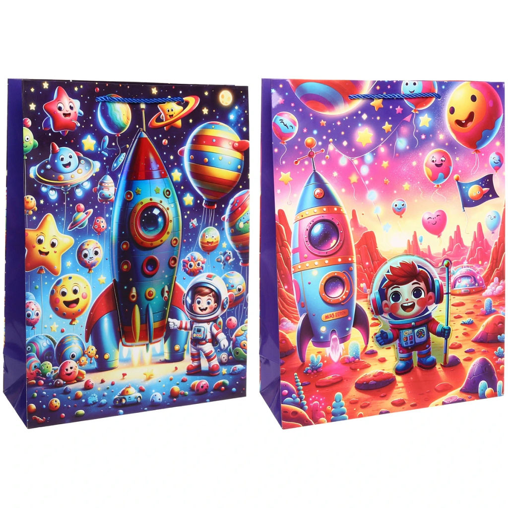 Пакет подарочный "Другая планета" 31*42*12 см
