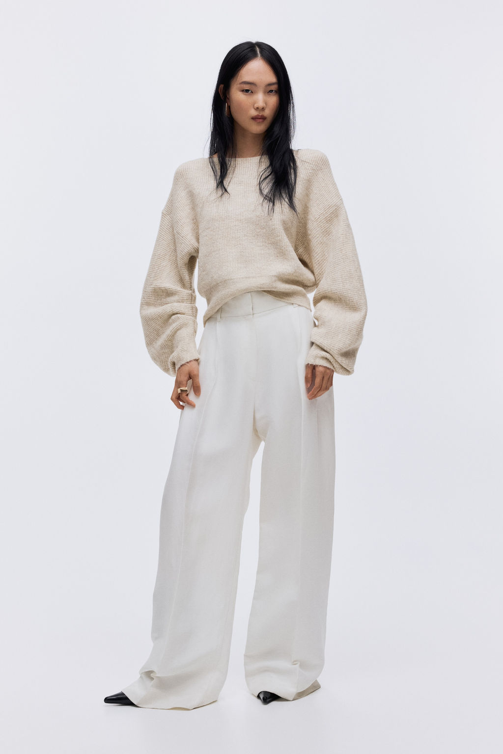 Jersey oversize con escote barco - H&m фото 3