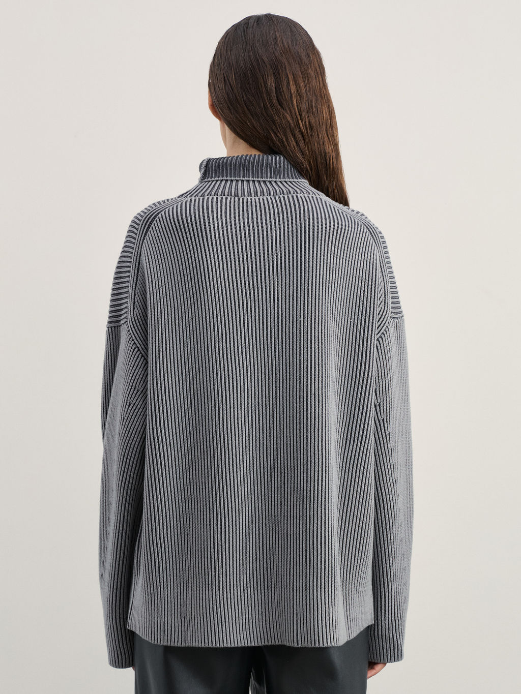 Джемпер с воротом из смесового хлопка / Zarina  фото 5