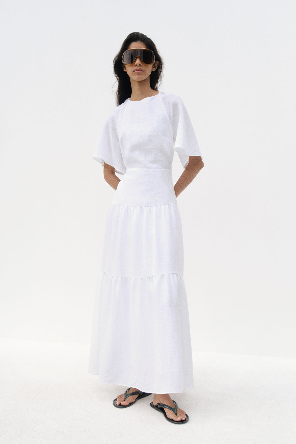 Vestido escalonado con lazada - H&m фото 2
