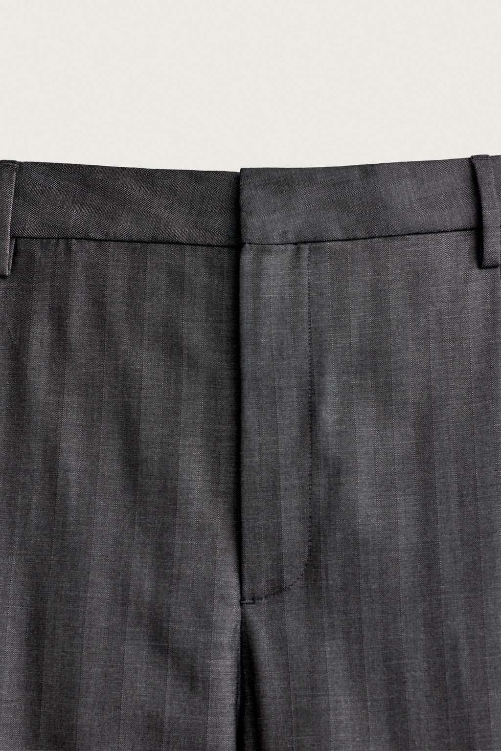 PANTAL?N RELAXED FIT PLIEGUES RAYAS / Gris - Zara фото 8