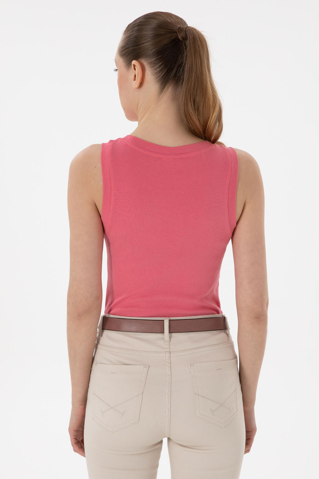 Kad_n Pembe Basic Ti__rt Sepette S_rpriz _ndirim - U.s. polo assn фото 5