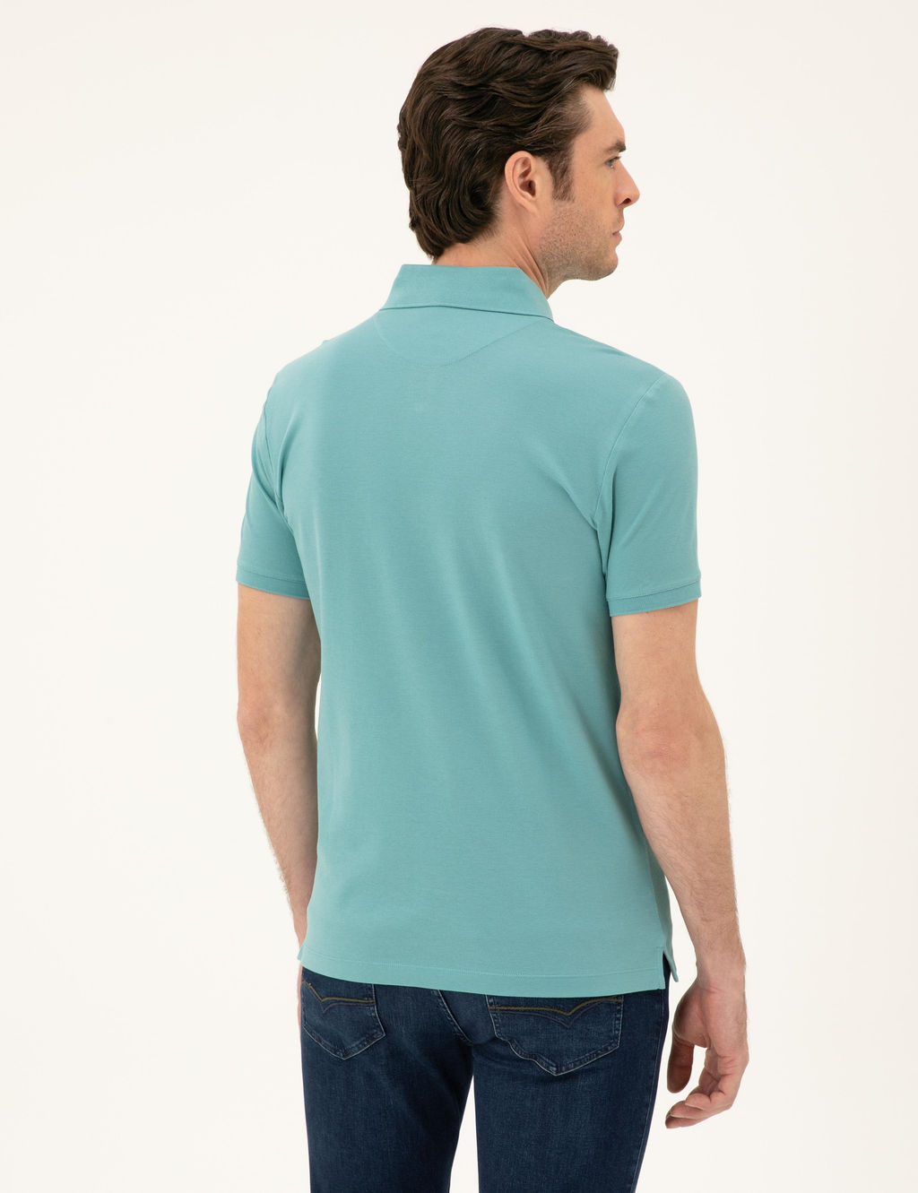 Mint Melanj Slim Fit Polo Yaka Merserize T-shirt