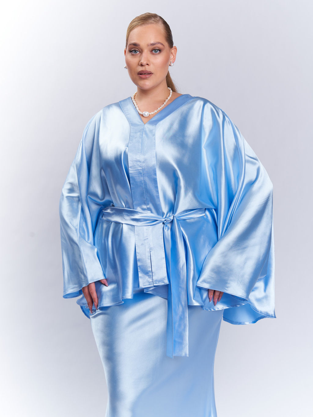 Шелковая блузка TBL73537BLU15 - Артесса фото 7