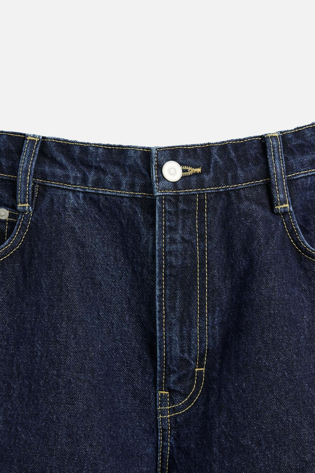 STRAIGHT FIT JEANS WITH TOPSTITCHING - Zara фото 9