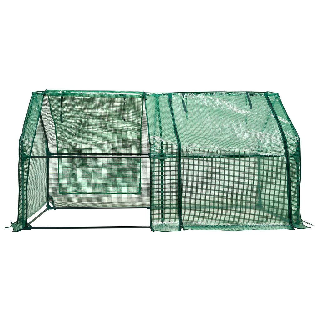 UGH-S31 L180 GREEN/GREEN Парник уличный, 180x90x90см. Металлическая труба в ПВХ, цвет зеленый. Тент из армированного полиэтилена 135г/м2, цвет сетки зеленый. TM ФитоЛето