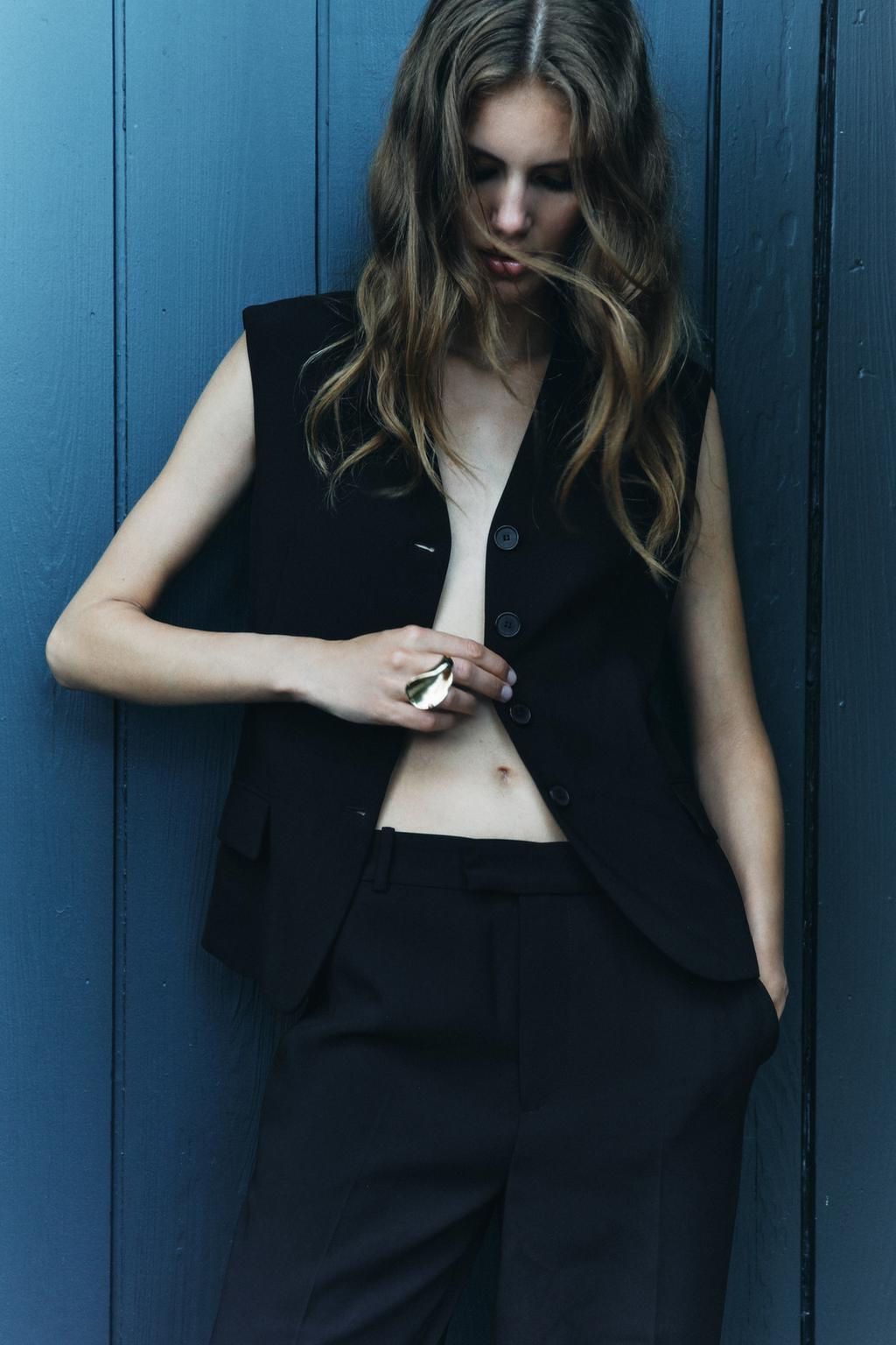 ZW COLLECTION WAISTCOAT WITH POCKETS - Zara фото 6