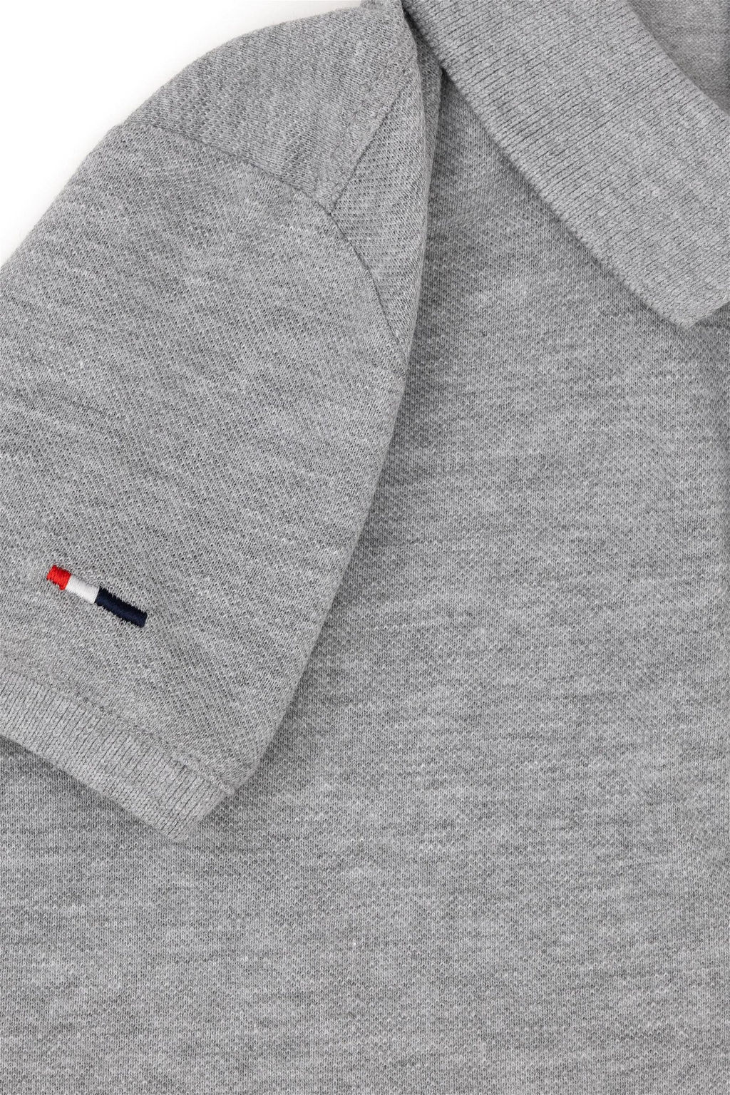 Серая меланжевая базовая футболка с воротником-поло для мальчиков Неожиданная скидка в корзине