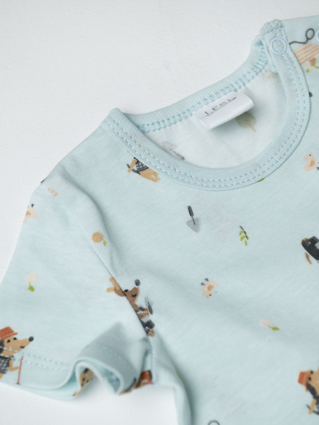 Футболка из тонкого хлопка, беж/синий - Lesi kids фото 21
