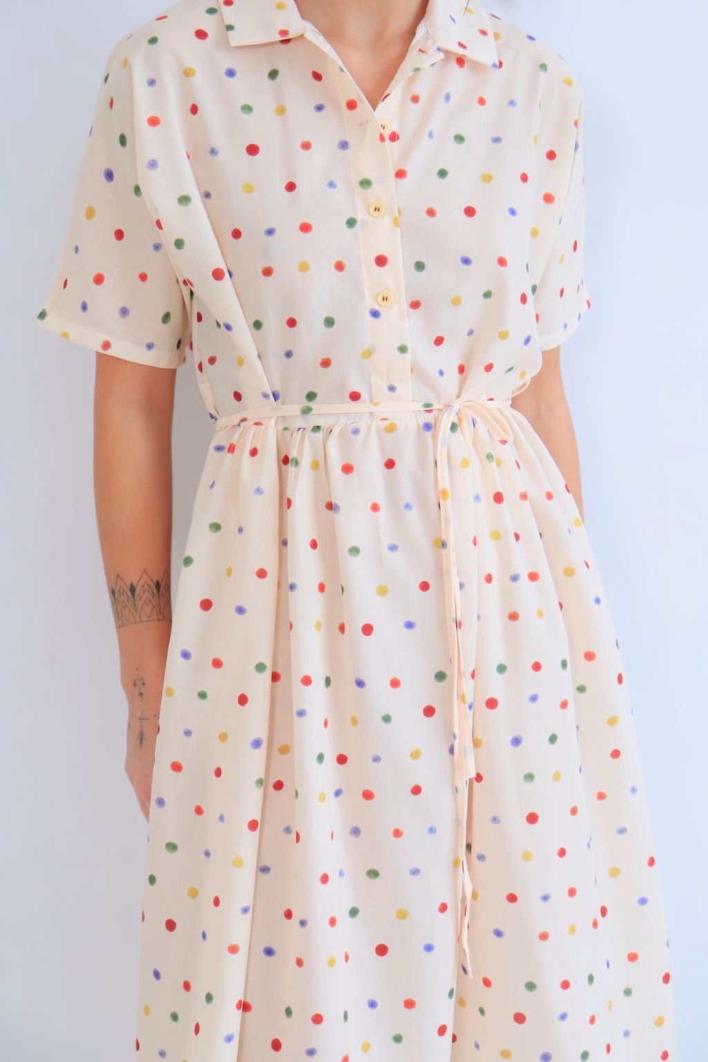 Martichelli Платье с разноцветным горошком без пояса  фото 6