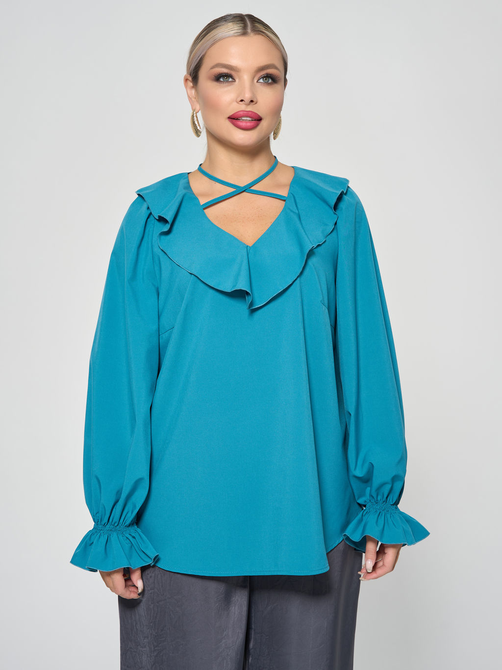 Блузка 0059-26 алый - Dora фото 180