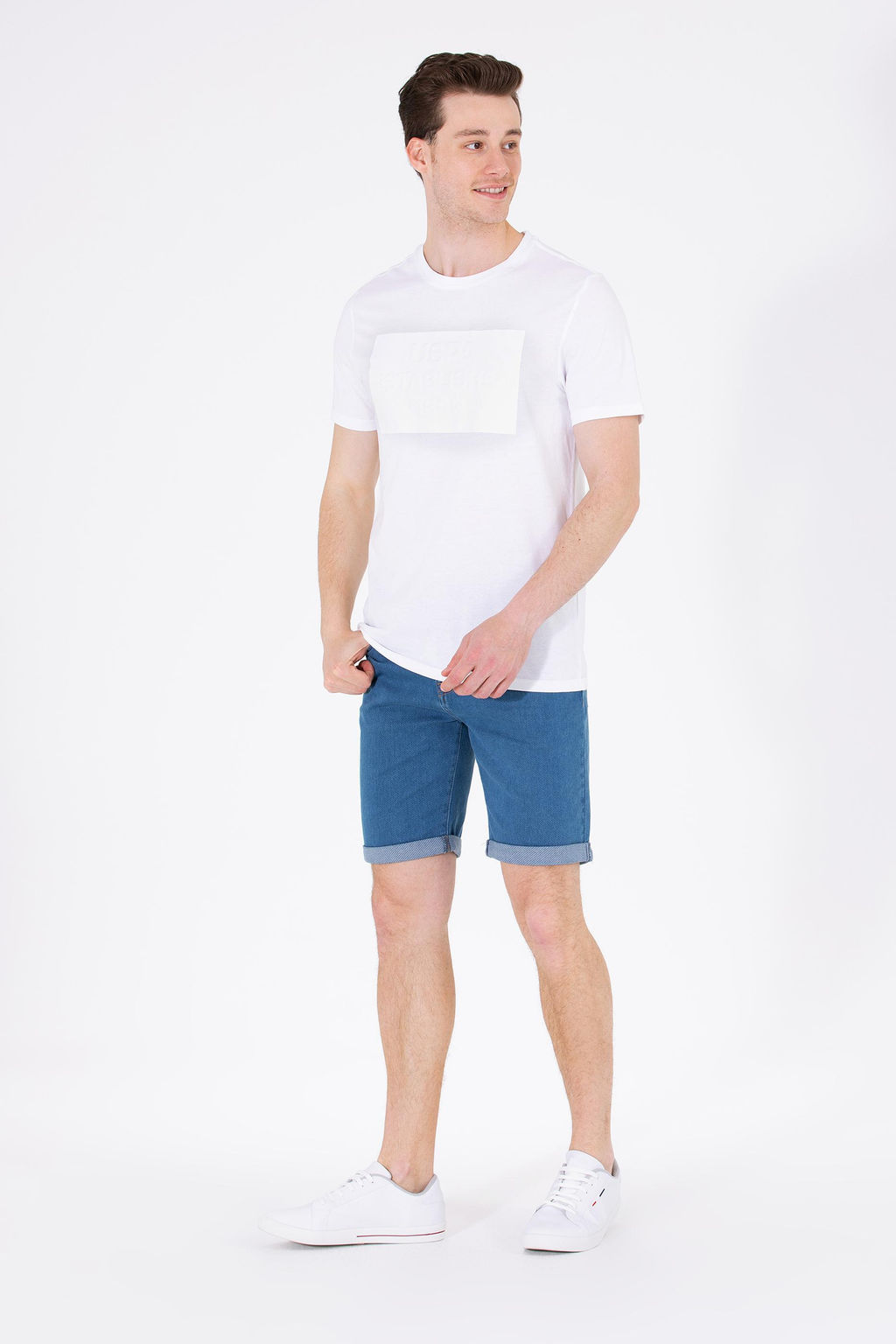 U. S. Polo Assn Мужская белая футболка с круглым вырезом - U.s. polo assn фото 5