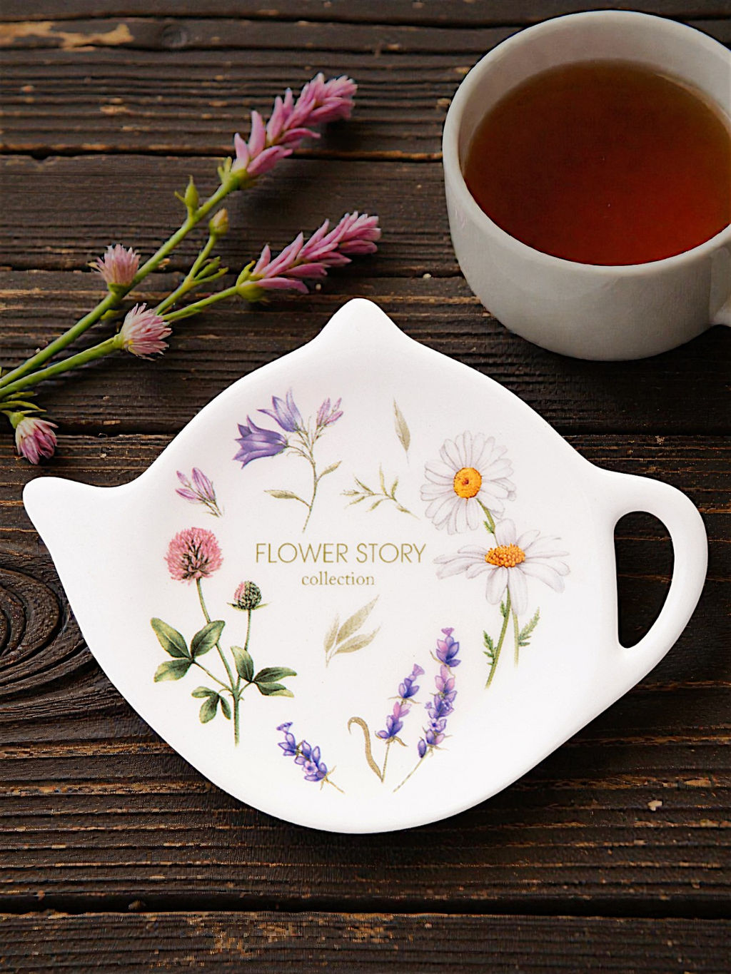 ПОДСТАВКА ПОД ЧАЙНЫЙ ПАКЕТИК AGNESS FLOWER STORY 12*8,5*1,5 СМ